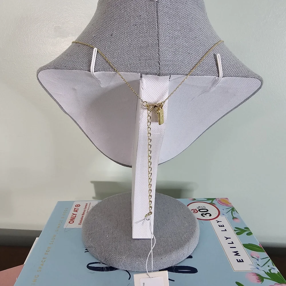 Kate Spade Mini Signature Spade Pendant Necklace Cream Multi‎
